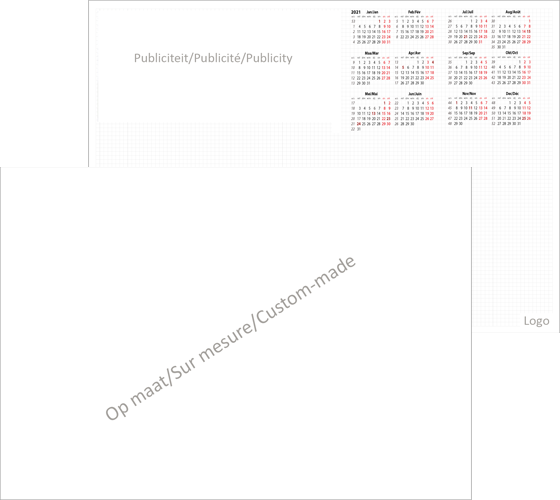  Calendrier Sous-main 2025