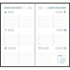 Agenda de poche visuplan relié