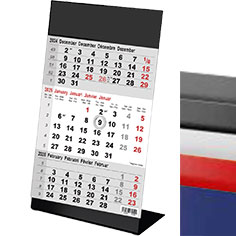 Calendrier de bureau chevalet trimestriel Color