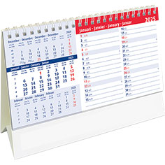 Calendrier de bureau chevalet 2025 Belgium Memo