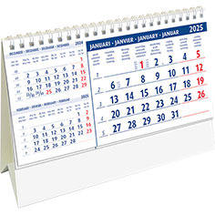 Calendrier de bureau chevalet 2025 Belgium