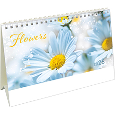 Calendrier de bureau chevalet 2025 Flowers
