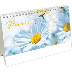 Calendrier de bureau chevalet Flowers