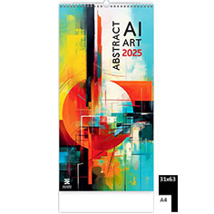 Calendrier publicitaire illustré Abstract AI Art