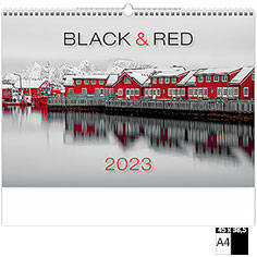 Calendrier publicitaire illustré Black & Red