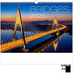 Calendrier publicitaire illustré Bridges