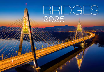 Calendrier mural 2025 Bridges 13p 45x38cm Page de garde