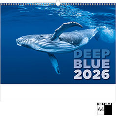 Calendrier publicitaire illustré 2026 Deep Blue
