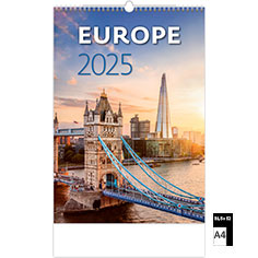 Calendrier publicitaire illustré Europe