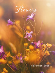Calendrier mural 2025 Flowers 13p 30x47cm Page de garde