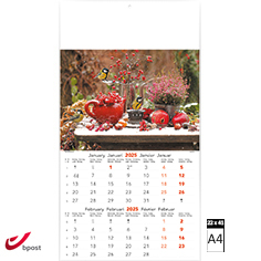 Calendrier mural 2025 Flowers 6 pages
