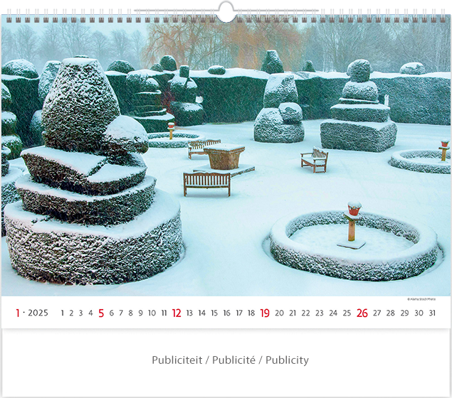 Calendrier mural 2025 Gardens 13p 45x38cm
