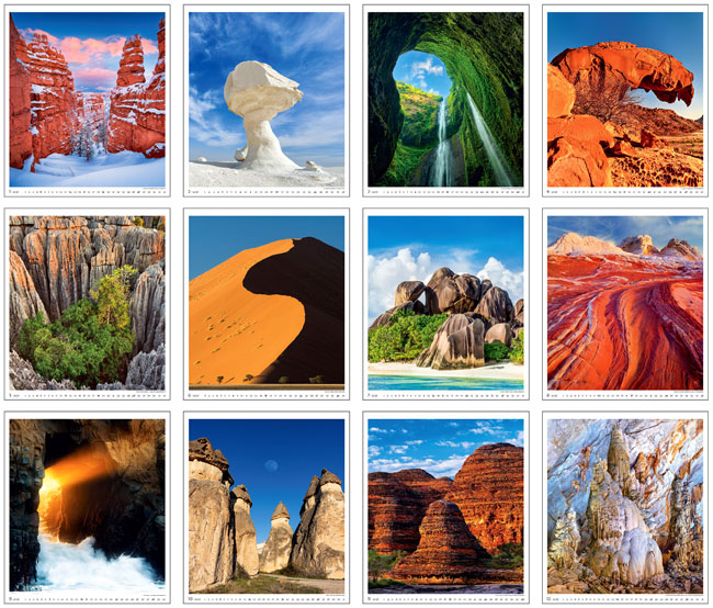 Calendrier mural 2024 Geo Art 13p 45x59cm Images