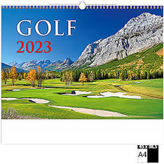 Calendrier publicitaire illustré Golf