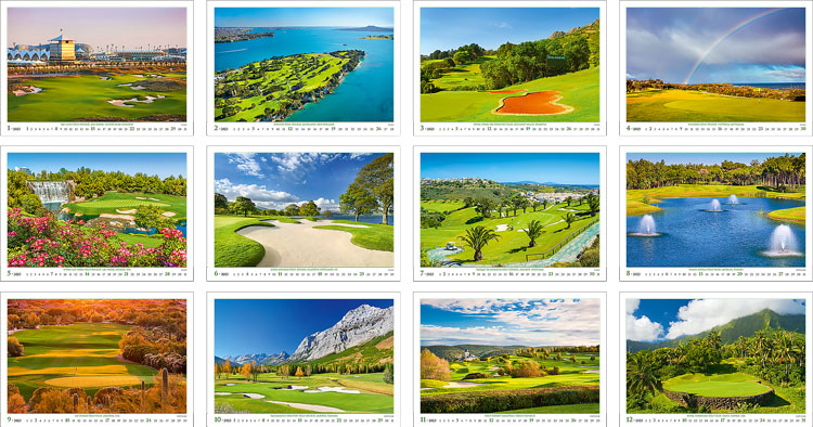 Calendrier mural 2023 Golf 13p 45x38cm Images
