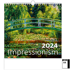 Calendrier publicitaire illustré Deco 2024 Impressionism