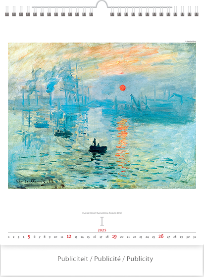 Calendrier mural 2025 Impressionism 13p 45x59cm