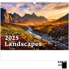 Calendrier publicitaire illustré landscapes