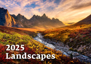 Calendrier mural 2025 Landscapes 13p 45x38cm Page de garde