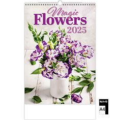 Calendrier publicitaire illustré Magic Flowers