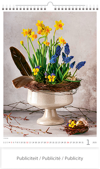 Calendrier mural 2025 Magic Flowers 13p 31x52cm