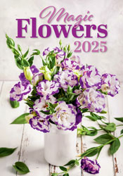 Calendrier mural 2025 Magic Flowers 13p 31x52cm Page de garde