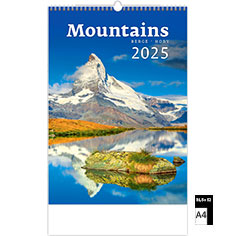 Calendrier publicitaire illustré Mountains