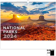 Calendrier publicitaire illustré National Parks