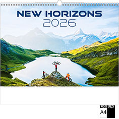 Calendrier publicitaire illustré 2026 New Horizons