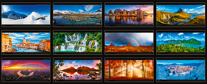 Calendrier mural 2024 Panoramaphoto 13p 63x38cm Images