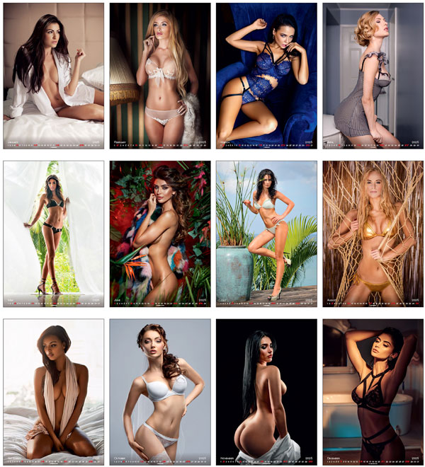 Muurkalender 2025 Pin-Up Girls Exclusive 13p 33x55cm Images