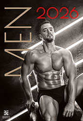 Calendrier mural 2026 Pin-up Men 13p 33x55cm Page de garde
