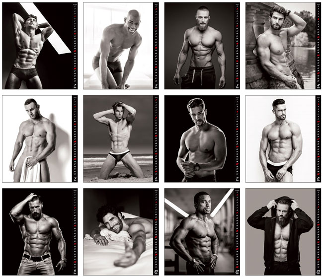Calendrier mural 2025 Pin-Up Men 13p 45x59cm Images