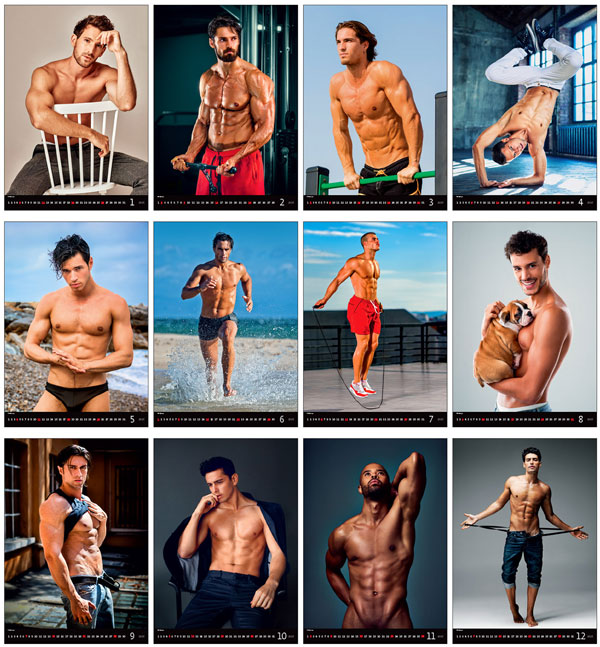 Calendrier mural 2025 Pin-Up Sexy Boys 13p 31x52cm Images