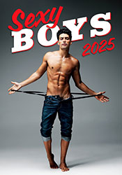 Calendrier mural 2025 Pin-up Sexy Boys 13p 31x52cm Page de garde