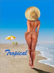 Calendrier mural 2026 Pin-up Tropical Dreams 13p 30x47cm Page de garde