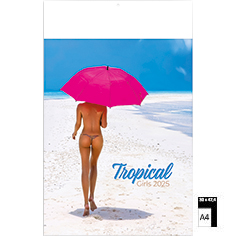 Calendrier publicitaire illustré Pinup Tropical Girls