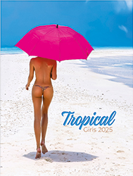 Calendrier mural 2025 Pin-up Tropical Girls 13p 30x47cm Page de garde