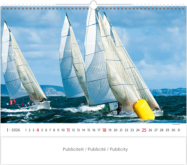 Calendrier mural 2026 Sailing 13p 45x38cm