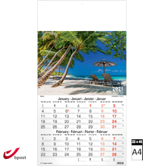 Calendrier mural 2021 Seaside 6 pages