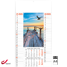 Calendrier mural 2025 Seaside 6 pages