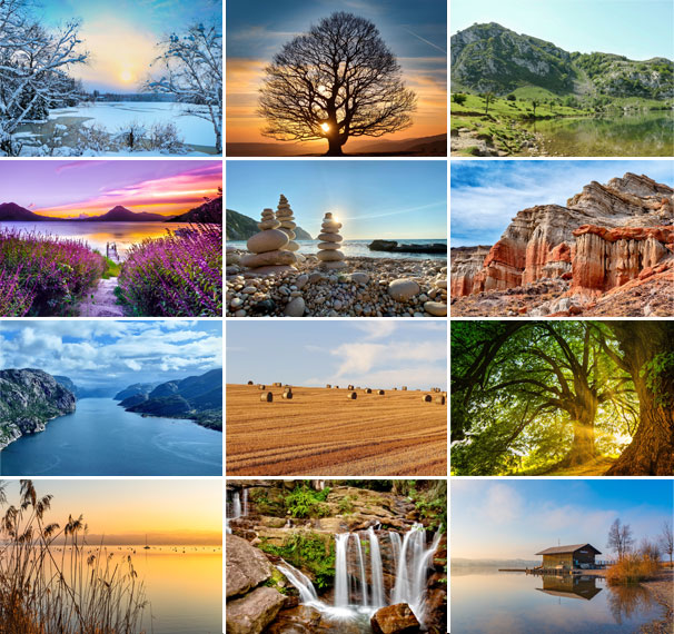 Calendrier mural 2026 Serenity 13p 30x47cm Images