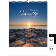 Calendrier publicitaire illustré 2024 Serenity A4 A3