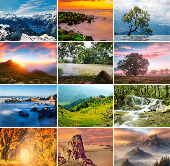 Calendrier mural 2025 Serenity 13p A4 A3 Images