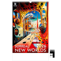Calendrier publicitaire illustré 2026 Luxe Surreal New Worlds