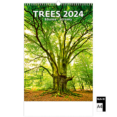 Calendrier publicitaire illustré Trees