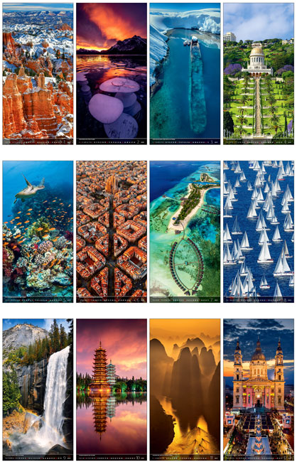 Calendrier mural 2025 Verticalphoto 13p 31x70cm Images