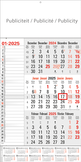 Calendrier trimestriel 2025 Mémo récapitulatif annuel