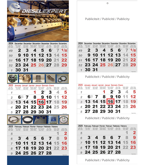 Calendrier trimestriel 2025 Special