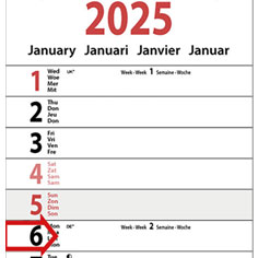 Calendriers languettes